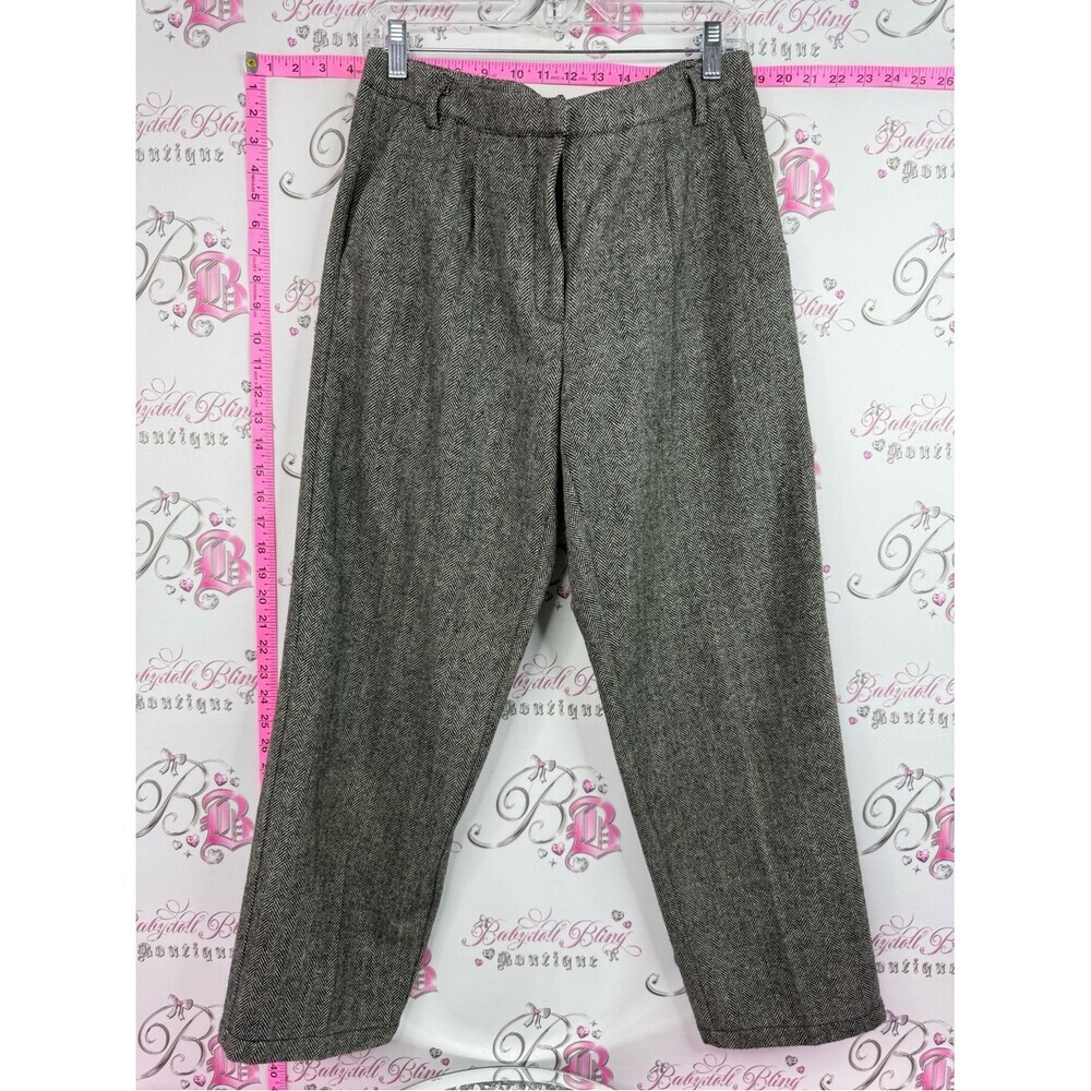 Minimum pants wool Women's Gray Tweed Straight-Leg Trousers